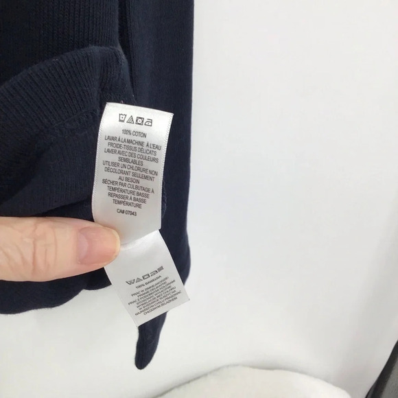 Mark Law Luxury Men’s 1/4 Snap-Up Sweater Navy/Gray Career Size Large - Picture 7 of 8